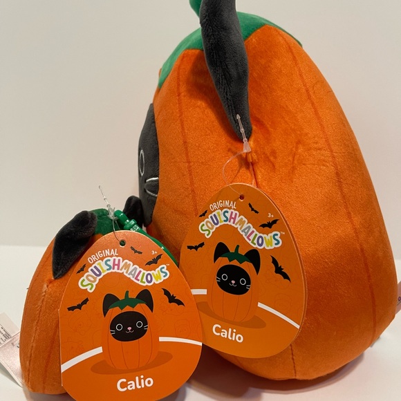 Squishmallows Calio the Pumpkin 8" and 3.5" Clip Halloween 2022 - Picture 4 of 13